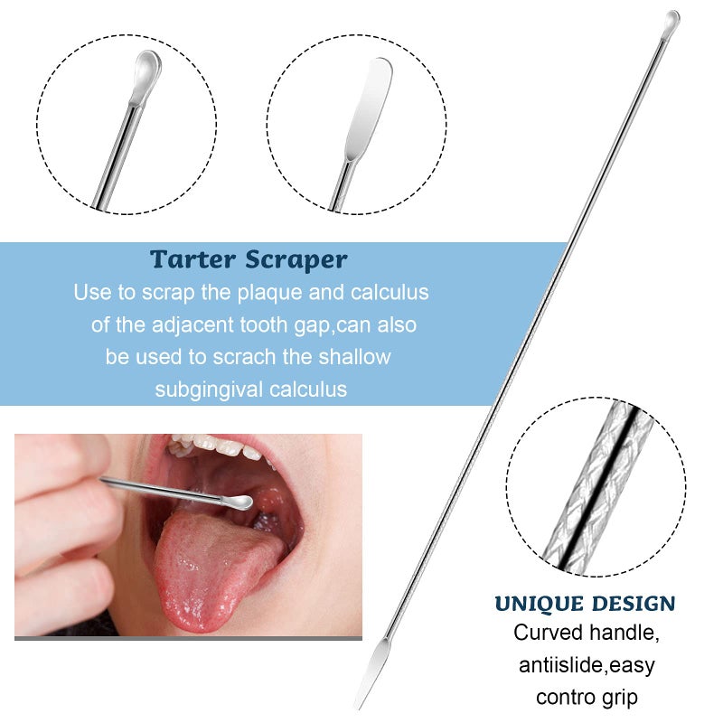 Nuanchu Tonsil Stone Removal Set Includes 4 Stainless Steel Tonsil Stone Removal Tools and 100 Long Swabs with 1 Curved Irrigator Syringe to Get Rid of Bad Breath - Image 3