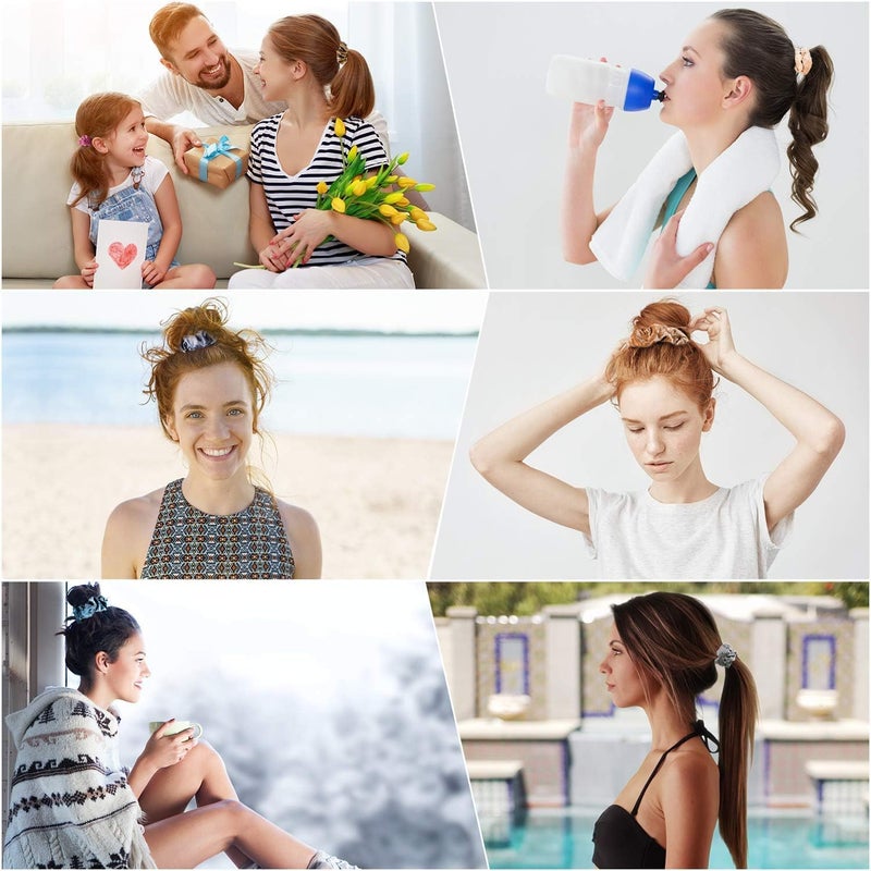 Whaline 12 Pack Hair Scrunchies Premium Velvet Scrunchy Elastic Hair Bands for Girls, Women Hair Accessories (12 Colors) - Image 5