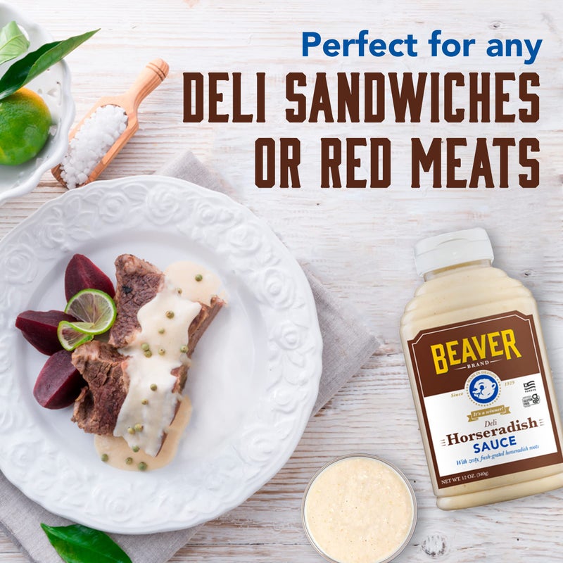 Beaver Deli Horseradish Sauce, 12 Oz Squeeze Bottle - Image 3