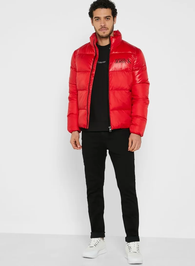 كالفن كلاين جينز جاكيت منفوش بسحاب