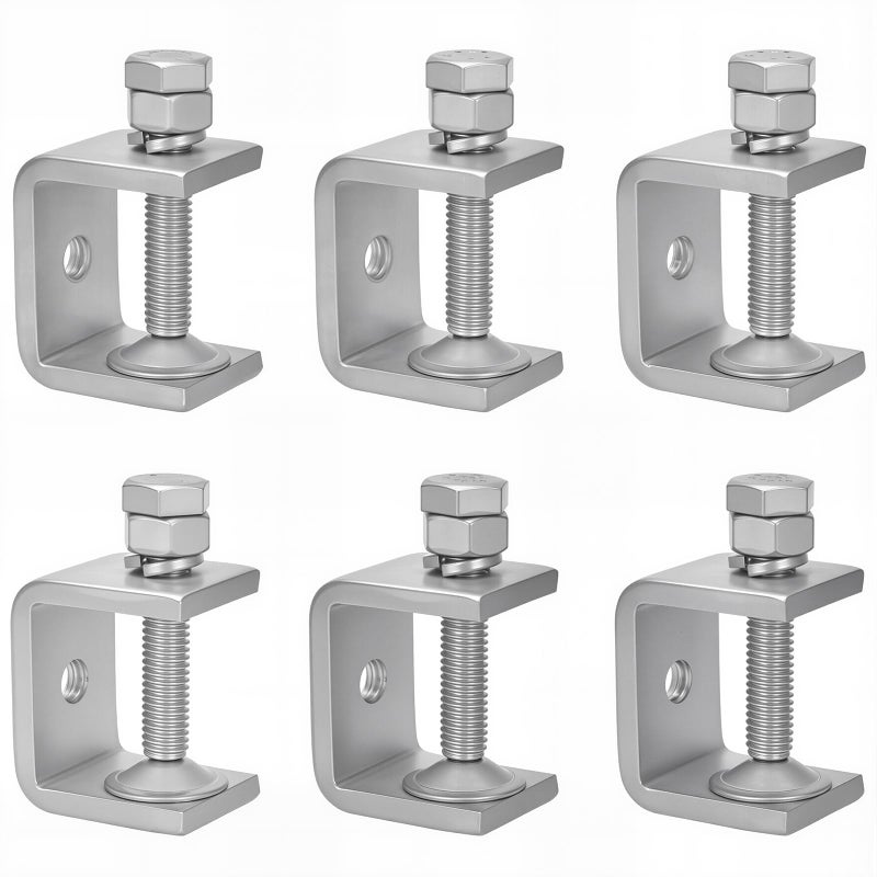 WMAZtool Stainless Steel Small C Clamp Set 1 Inch Heavy Duty Metal Cclamp Mini Tiger Clamp GClamp U Clamps with Stable Wide Jaw OpeningIBeam Design for Woodworking Mounting Welding 6pcs