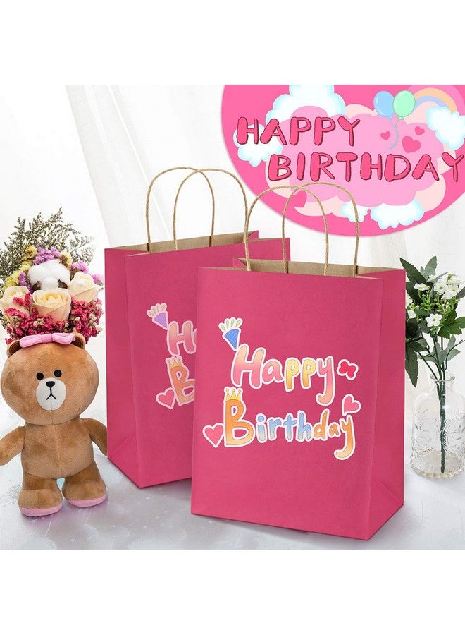 BagDream Hot Pink Gift Bags 8x4.25x10.5 100Pcs Paper Bags, Paper Gift Bags with Handles, Paper Shopping Bags Kraft Bags Party Bags Retail Merchandise Bags - Image 3