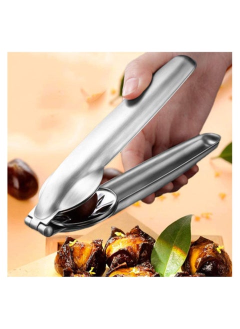1 Pack Nutcracker Chestnut Clip,304 Stainless Steel Nut er Sheller Walnut Pliers, Kitchen Tools Multifunctional Chestnut Opener Nut Walnut, Stainless Steel Dried Fruit Opener for Kitchen