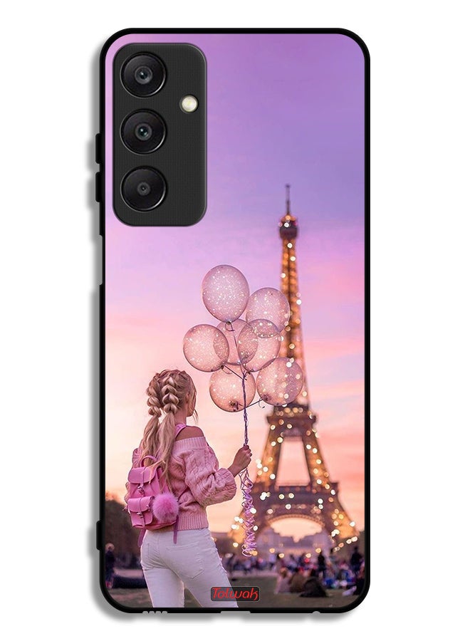 Tolwak Samsung Galaxy A25 5G Protective Case Cover Girl Holding Balloons - Image 1