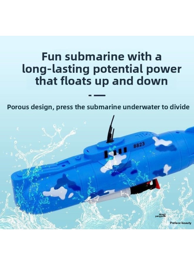 L Mini Six-Way Remote Control Submarine Speedboat Nuclear Submarine Aircraft Carrier Hovercraft Fish Tank Charging Water Toy-Color:8821 Submarine-Specification:Rechargeable Version (rechargeable Battery + Charger)  - Image 3