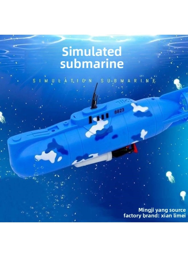 L Mini Six-Way Remote Control Submarine Speedboat Nuclear Submarine Aircraft Carrier Hovercraft Fish Tank Charging Water Toy-Color:8821 Submarine-Specification:Rechargeable Version (rechargeable Battery + Charger)  - Image 2