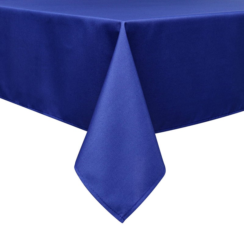 Wewoch Royal Blue Rectangle Tablecloth Wrinkle Resistant Washable Fabric Table Cloth for Dining Kitchen  Parties Weddings and Outdoor Use 60 Inch by 120 Inch - Image 2
