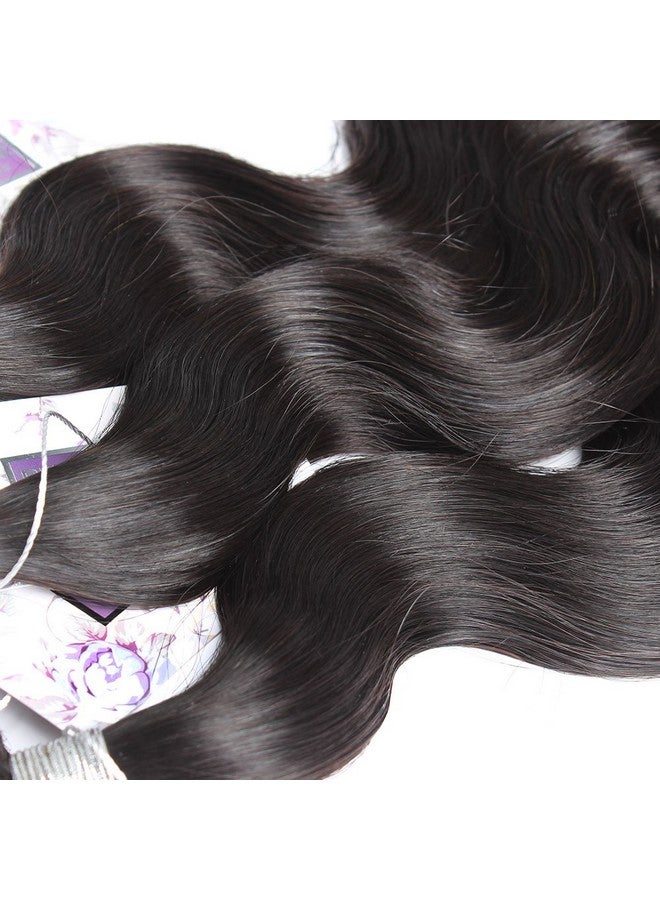Bella Hair 100% Virgin Peruvian Body Wave Remy Hair Weave 3 Bundles Hair Extensions 100G/Pc 8Inch Natural Black Color - Image 2