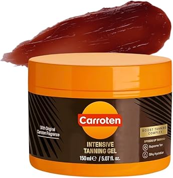 Carroten Intensive Tanning Gel 150 ml Tan Accelerator with Coconut Oil and Vitamin A E Sunbed Tanning Accelerator Sunscreen without SPF - Image 1