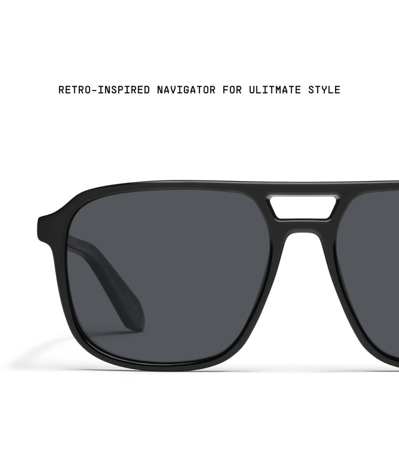 Quay - Sunglasses for Men & Women, Polarized Aviator Lenses with UV Protection (On The Fly, Black) - Image 3