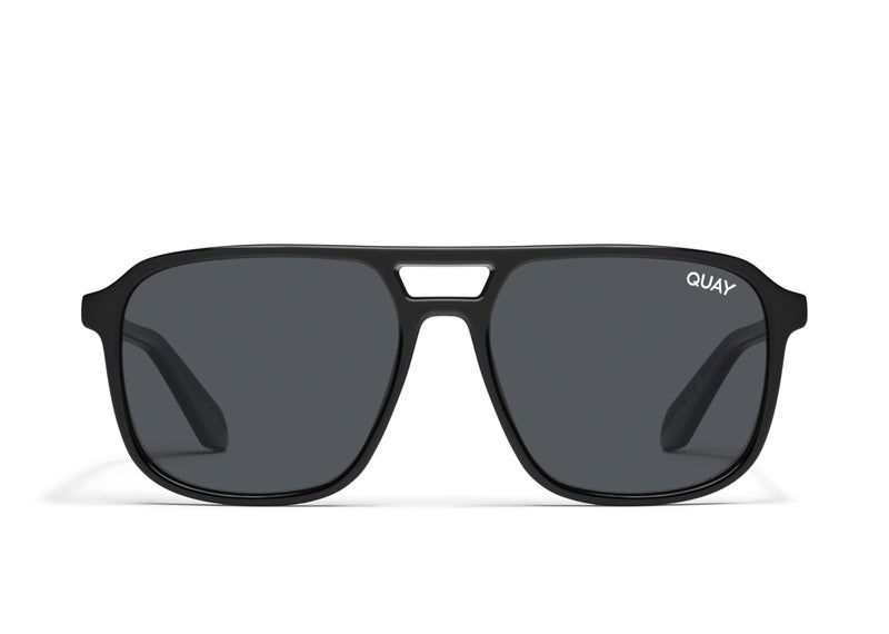 Quay - Sunglasses for Men & Women, Polarized Aviator Lenses with UV Protection (On The Fly, Black) - Image 1