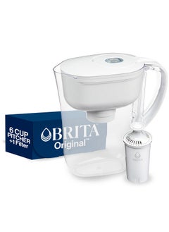 BRITA Brita Water Filter Pitcher for Tap and Drinking Water with 1 Standard Filter, Lasts 2 Months, 6-Cup Capacity, BPA Free, White  - Image 1