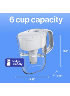 BRITA Brita Water Filter Pitcher for Tap and Drinking Water with 1 Standard Filter, Lasts 2 Months, 6-Cup Capacity, BPA Free, White  - Image 4