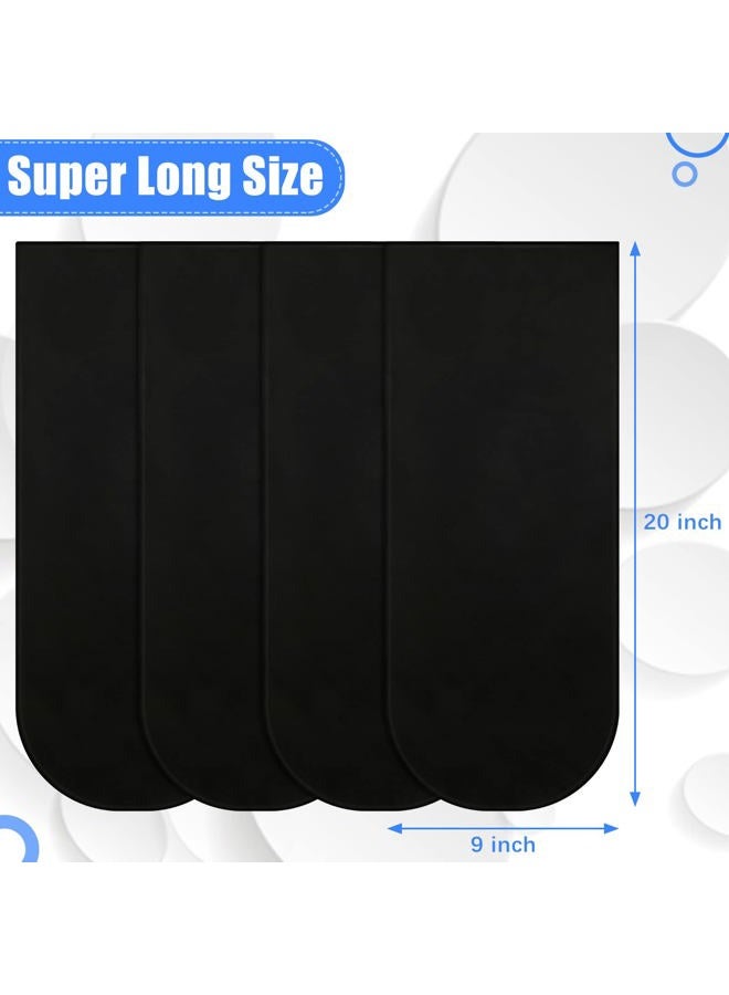 Tatuo 4 Pieces Unisex Jumbo Dreadlock Cap Long Hair Dreads Head Wrap Sleeping Cap Hair Accessories Sleep Bonnet for Men Women (Black) - Image 2