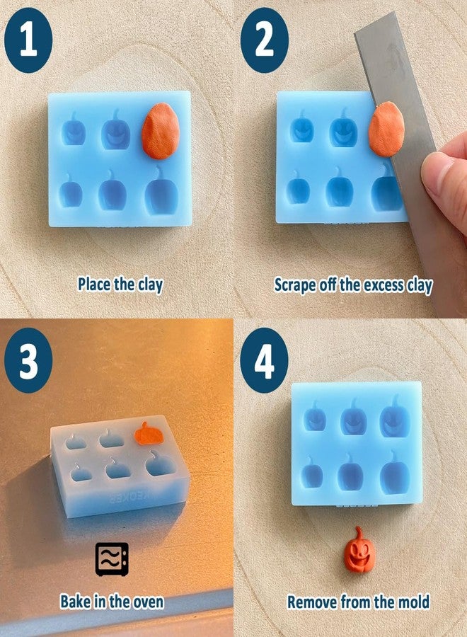 KEOKER Halloween Polymer Clay Molds for Jewelry, Earring Molds, 3D Mold, Halloween Earring Decoration (Substitute Polymer Clay Cutters) - Image 4