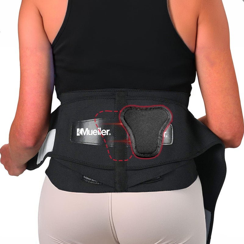 MUELLER Sports Medicine Adjustable Lumbar Back Brace with Removable Pad Back Pain Relief Support for Men and Women Ideal for Upper and Lower Back Pain Sciatica Scoliosis Black Small - Image 2