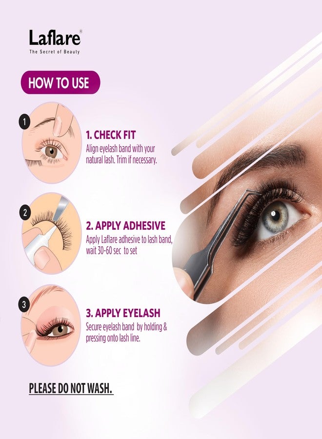 Laflare 3D NY MAX VOLUME 20-25mm Long Dramatic Styles, 100% Real Mink Hair Lashes, Luxury Makeup, Natural, Light, Trendy, Variety, Reusable, Multi-Layered 3 Pairs Value Pack Lashes - Image 5