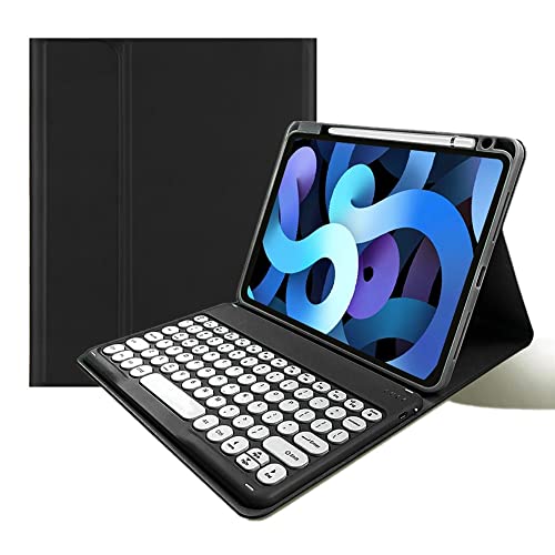 kaitesi Keyboard Case Mouse for iPad Air 11" (M3/M2)/ Air 5th/ 4th Generation 10.9"/ iPad Pro 11 4th/3rd/2nd/1st Gen Cute Round Keys Detachable Keyboard (Black) - Image 2