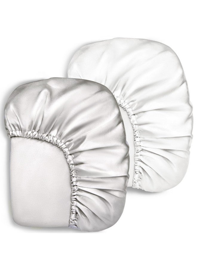 Pro Goleem 2 Pack Satin Soft Crib Sheet Great for Baby with Sensitive Hair Silky Baby Sheet White and Gray Unisex 52’’x28’’x8’’ Fitted Sheets - Image 1