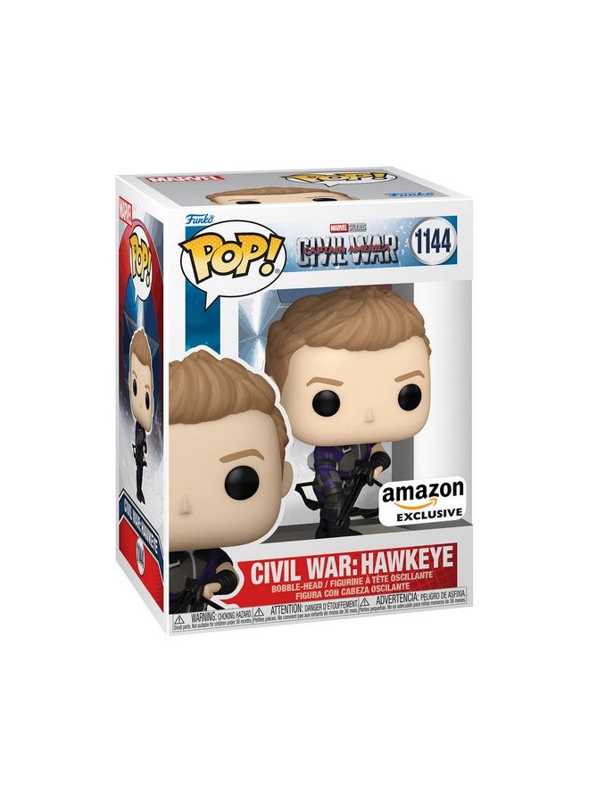 Funko فانكو بوب مارفل: كابتن أمريكا: حرب أهلية بناء مشهد - شخصية هوك آي 2 من 12 - حصرية أمازون - تمثال فينيل قابل للجمع - فكرة هدية - منتجات رسمية - ألعاب للأطفال والبالغين - Image 1