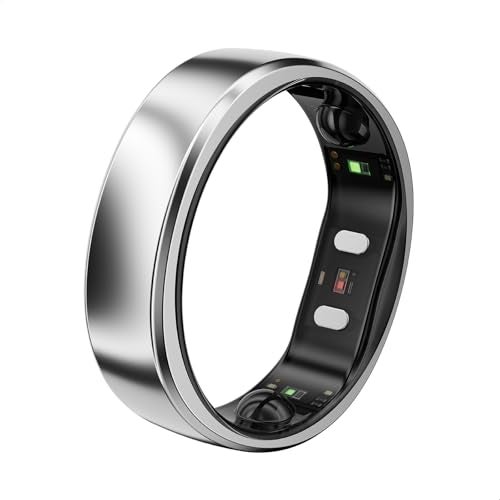 RingConn Gen 2 Air UltraThin AI Smart Ring 10Day Battery Life FitnessSleepStressHR Tracker for WomenMen No App Fee for Standard Features iOS Android Compatible Size 12 Galaxy Sliver
