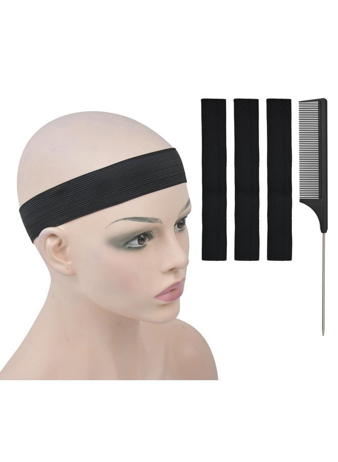 YTBYT 3 Pcs Elastic Band Lace Melting Bands Adjustable Wig Headbands for Lace Frontal Laying (Width 1.4 Inch) - Image 1