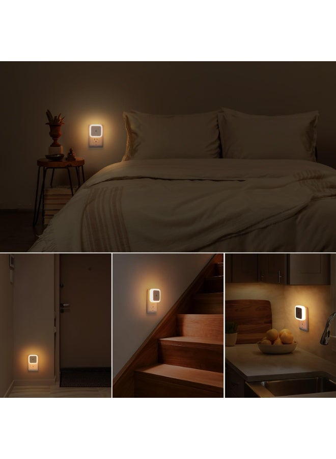 8PCS Night Light, Night Lights Plug into Wall, Plug in Night Light, Dusk to Dawn Nightlight Night Lights for Bedroom, Bathroom, Hallway Warm White - Image 5