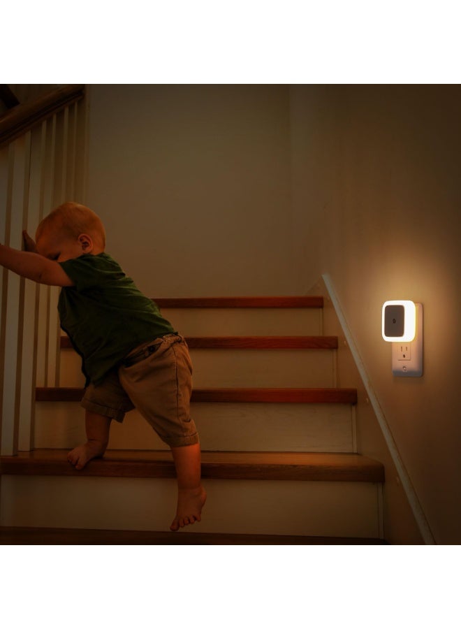 8PCS Night Light, Night Lights Plug into Wall, Plug in Night Light, Dusk to Dawn Nightlight Night Lights for Bedroom, Bathroom, Hallway Warm White - Image 3