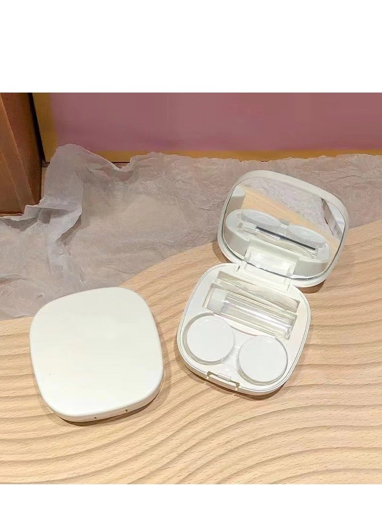 Contact Lens Case, Hard Travel Contact Lenses Box Holder Container Soak Storage Kit Cute With Mirror, Tweezers, Remover Tool Stick, Eye Contact Case Container Holder Solution for Daily Outdoor - Image 1