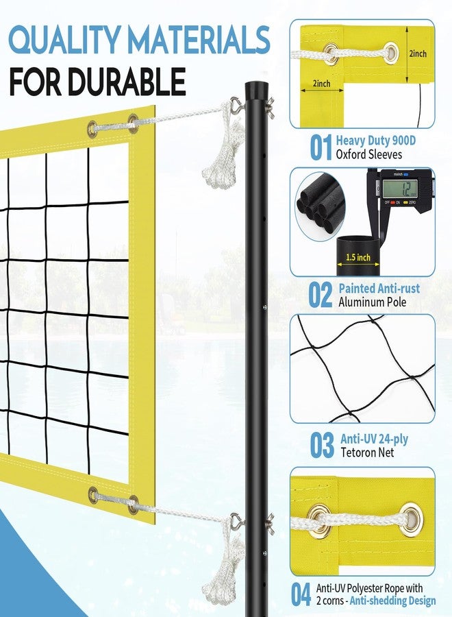 Olybeaka Pool Volleyball Net, Volleyball Net Set System for Pool - Image 3