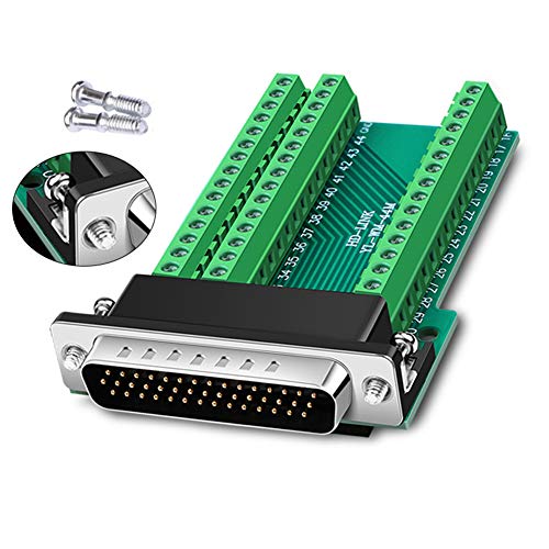 ANMBEST DB44 Solderless Connector, Male D-SUB to 44-pin Port Terminal Adapter Breakout Board with Bolts - Image 1
