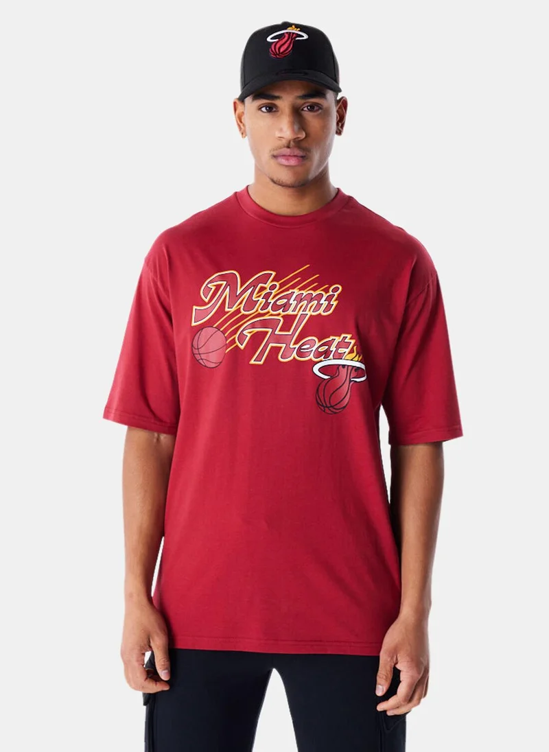 نيو ايرا Men's NBA Miami Heat Script T-Shirt