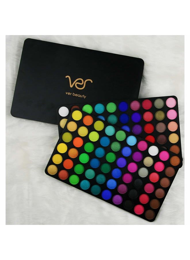 Ver Beauty Starr 120 Colors Shimmer & Matte Professional Highly Pigmented Eyeshadow Palette Collection Makeup Cosmetics Kit Eye Set, Black  - Image 1