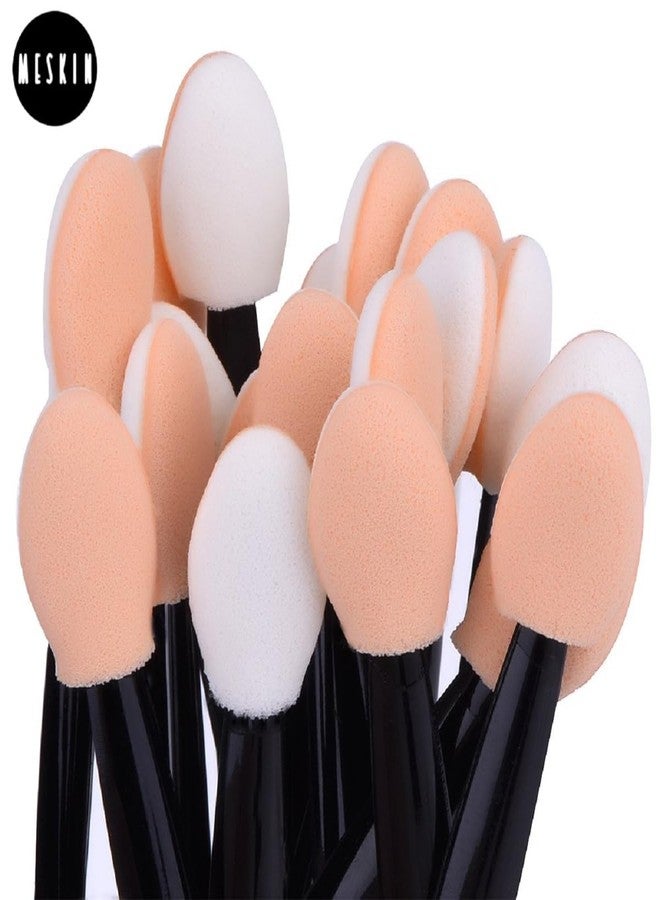 MESKIN 120PCS Disposable Dual Sides Eye Shadow Sponge Applicators with Container, 5.3 cm Length Eyeshadow Brushes Makeup Applicator Makeup Tools - Image 3