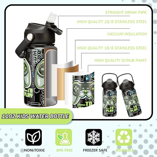 Oruiji Kids Bento Lunch Box with Insulated Lunch Bag,Stainless Steel Insulated Water Bottle,Ice Pack Set Toddler Lunch Box for Daycare Boys Back to School Season Supplies - Image 5