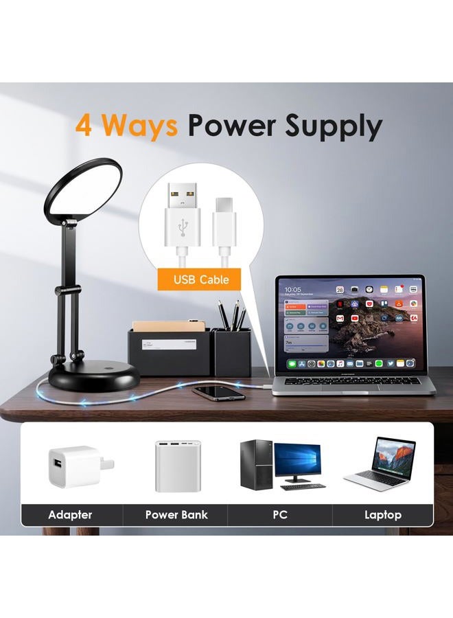 One Fire Rechargeable Lamp,3600mAh Battery Operated Lamp,Wireless Lamp Battery Powered Lamp,Dimmable LED Desk Lamp Desk Light,LED Table Lamp Cordless Lamp,Battery Lamp Portable Light,Desk Lamps for Home Office - Image 4