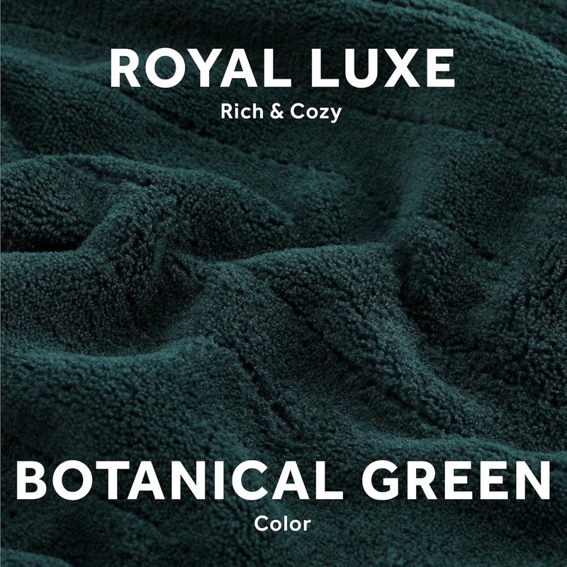 Sunbeam Electric Throw Royal Luxe Microplush Heated Blanket, 4 Heat Settings, 4-Hour Auto Shut-Off, Fast Heating, Warm and Cozy, Botanical Green Color, 50" x 60" - Image 3