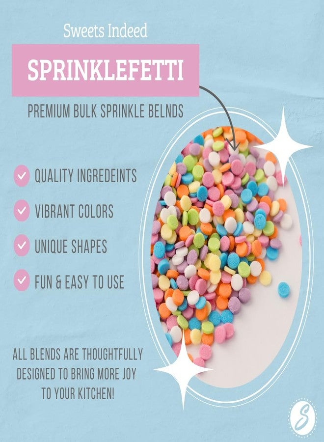 Sweets Indeed, Bulk Rainbow Sprinkles, 1.2 pounds, Sprinkle Mix, Perfect for Cake Decorations, Baking Ice Cream Cookies Cupcake Topper (Rainbow Confetti) - Image 2