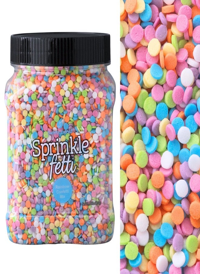 Sweets Indeed, Bulk Rainbow Sprinkles, 1.2 pounds, Sprinkle Mix, Perfect for Cake Decorations, Baking Ice Cream Cookies Cupcake Topper (Rainbow Confetti) - Image 1