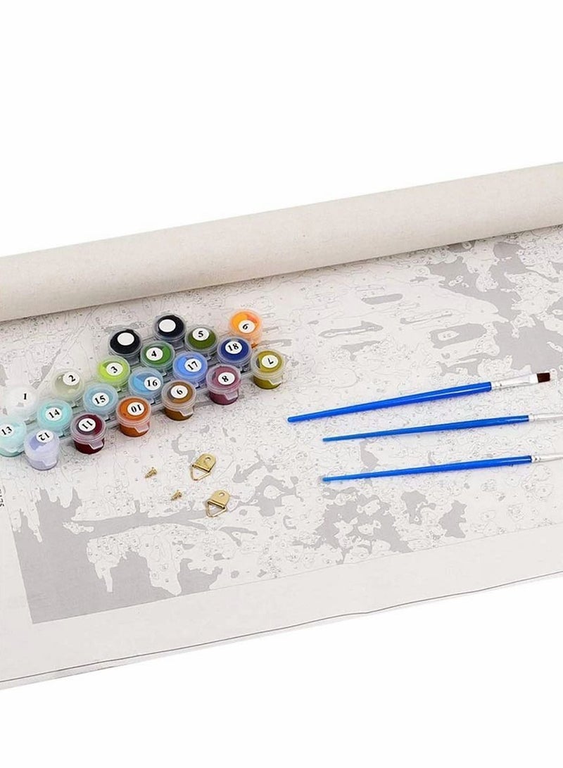 Y&D DIY Paint by Numbers Rose, for Adults Kids Tulip Painting Acrylic Kit Home Wall Living Room Bedroom Decoration - Image 3