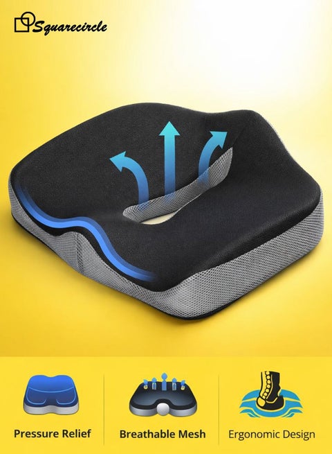 Donut Pillow Cushion - Gel Seat Cushion for Long Sitting, Office Chair Cushion to Relieve Sciatica, Hemorrhoid Pillow Cushion for Tailbone Pain Donut Pillow