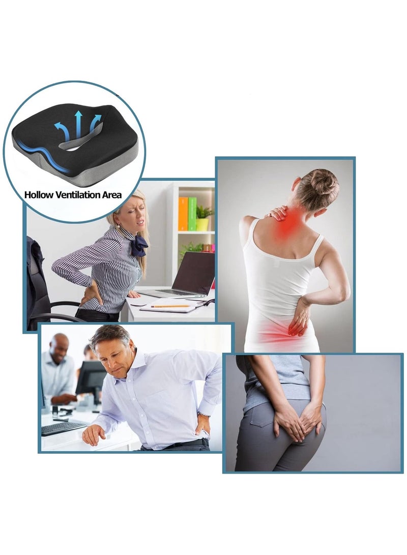 Squarecircle Donut Pillow Cushion - Gel Seat Cushion for Long Sitting, Office Chair Cushion to Relieve Sciatica, Hemorrhoid Pillow Cushion for Tailbone Pain Donut Pillow - Image 3