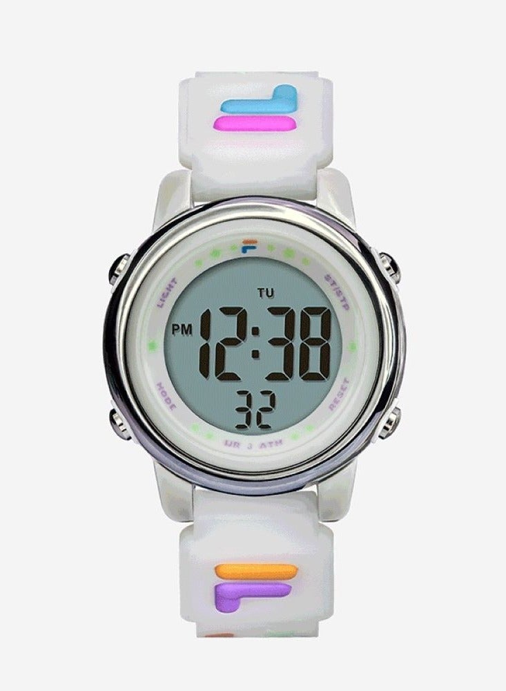 فيلا ساعة فيلا للأطفال بسوار سيليكون أبيض، 38-218-005، مقاس 34 مم - Image 1