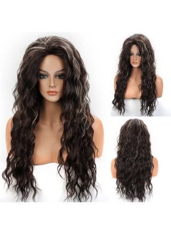 Dark Brown with Blonde Highlight Curly Long Wigs for Women Heat Synthetic Wig Brown Loose Curls Free Part Puffy Wig - pzsku/Z61D68EFD0A84FDC0FBB3Z/45/_/1683890830/74f97956-d17f-4525-b06e-57f7d31f5330