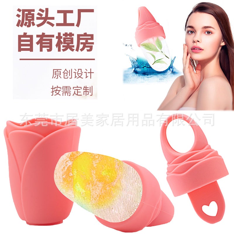 Popular Rose Facial Ice Roller Silicone Face Ice Tray Ice Face Beauty Tool Frozen Age Ice Compress Device - Image 2