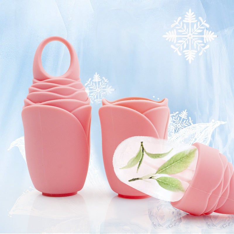 Popular Rose Facial Ice Roller Silicone Face Ice Tray Ice Face Beauty Tool Frozen Age Ice Compress Device - Image 4