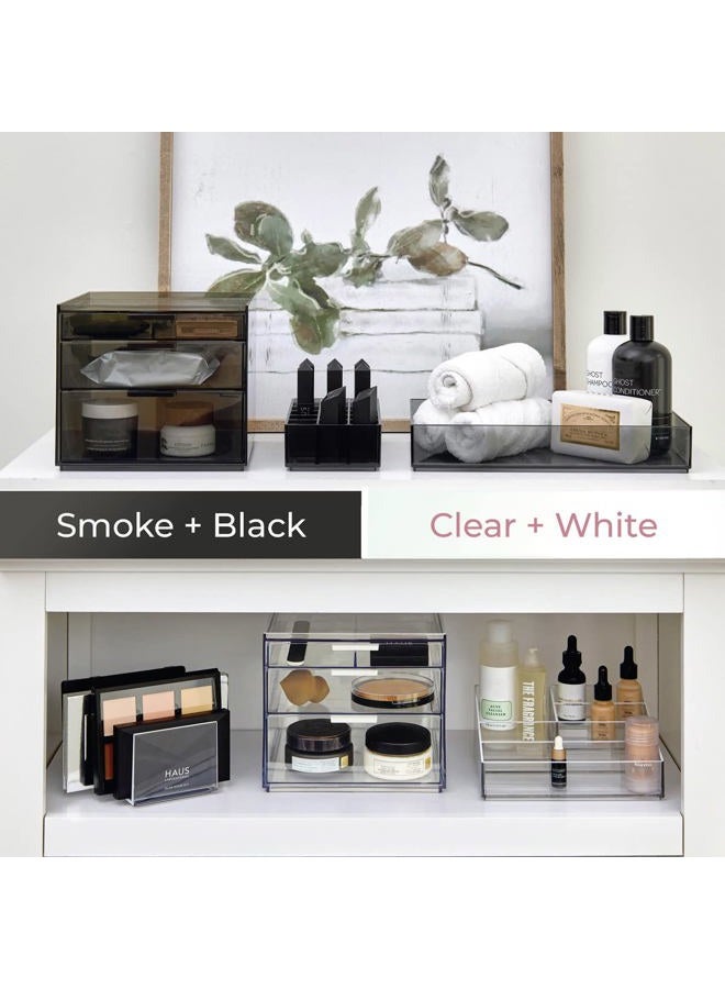 iDesign The Sarah Tanno Collection Plastic Cosmetic Drawer Organizer, 4" x 12" x 2", Clear - Image 4