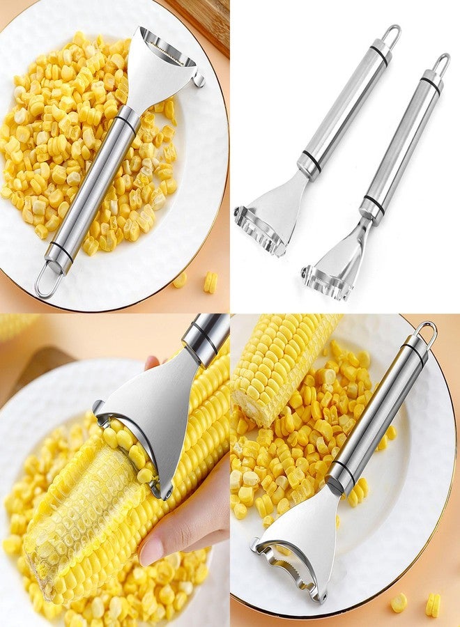CROOT 2PCS Stainless Steel Corn Planer Cutter Thresher, Corn Stripper from the Cob - Image 2