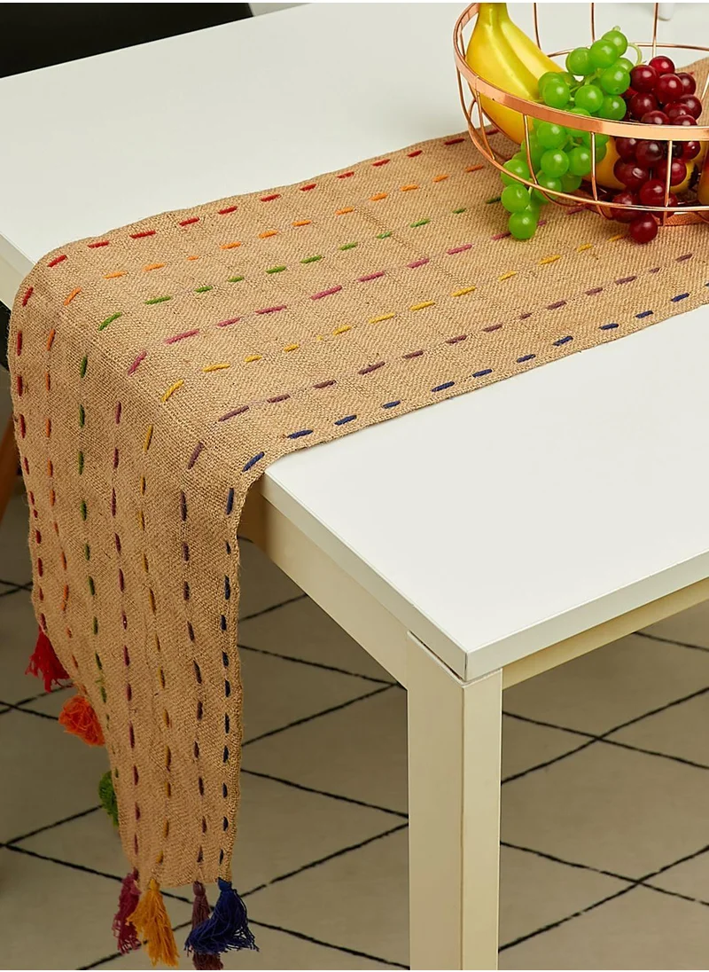 Ayra Tassel Jute Table Runner