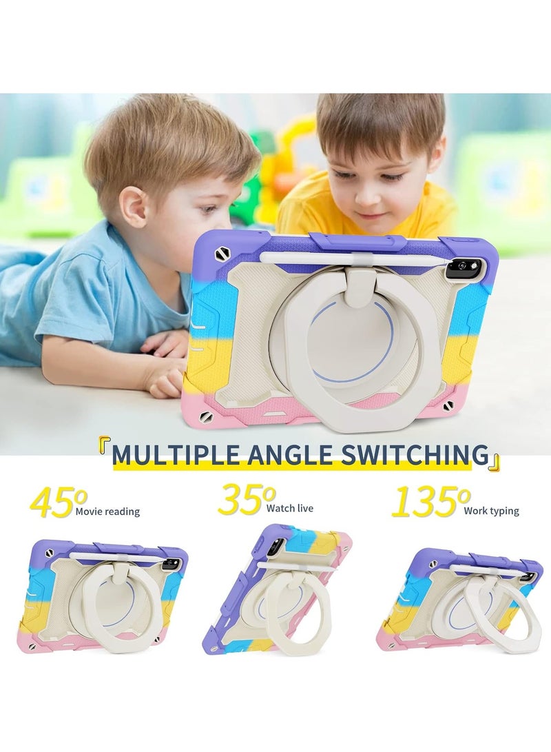 General for Huawei MatePad Pro 10.8 Case,360 Rotating Folding Ring Kickstand Tablet Case 3-Layer Structure Shockproof Tablet Case  - Image 4